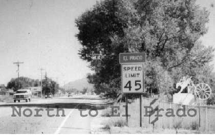 entering El Prado, New Mexico looking north; song page for "North to El Prado" by Dennis D'Aasaro